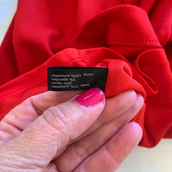 Red Body Con Dress The Limited Size 8 Elbow length sleeves - Picture 8 of 8